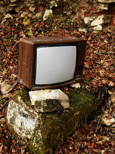 Foto televizor abandonat in natura (c) Petru Goja